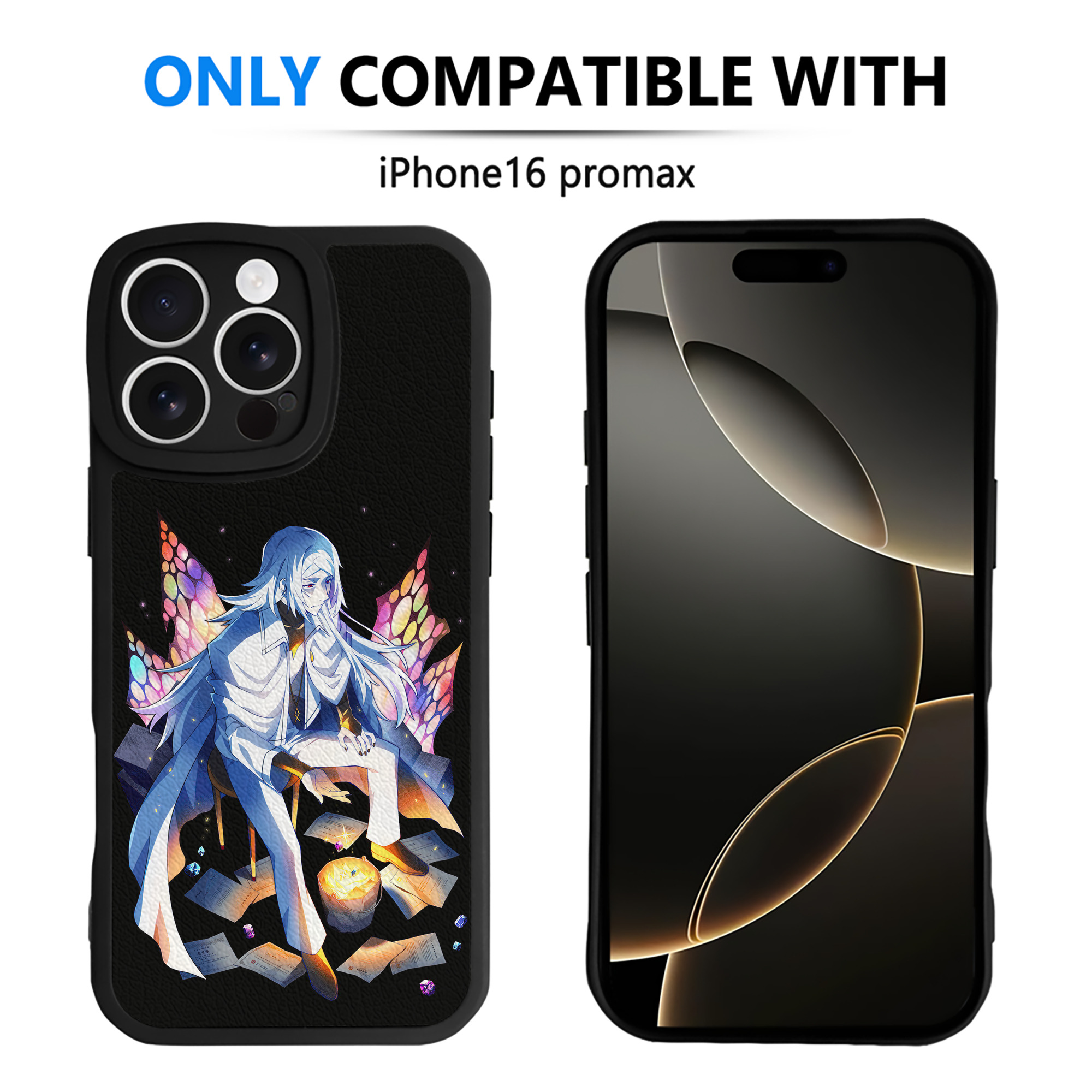（画像用） 文豪ストレイドッグス Bungo Stray Dogs 【iPhone 16シリーズ対応】シリコンスマホケース（レザー調） 材質：シリコン
